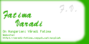 fatima varadi business card