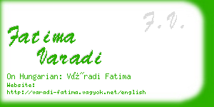 fatima varadi business card